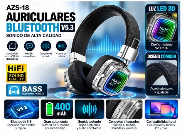 &uu AURICULAR BLUETOOTH BT AZS-18 (4223)